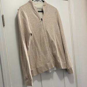 Orvis Beige Knit Full Zip Sweater